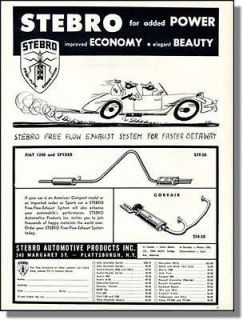 1961 Stebro   Sports Car Exhaust Systems, Print Ad