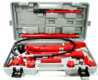   Power Hydraulic Jack Body Frame Repair Kit Tools Ram Pump Lift Case