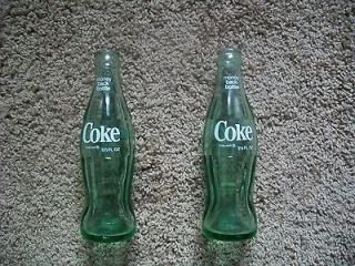 Old Green Coca Cola Coke 6 1/2 oz. Bottles