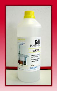   READY TO USE FLASH 18K GOLD PLATING SOLUTION FOR BATH 1 LITER BOTTLE