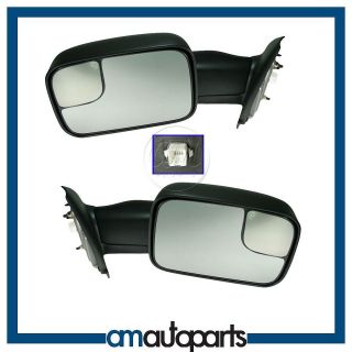  Truck Power Heated Towing Side View Door Mirrors Left/Right Pair Set