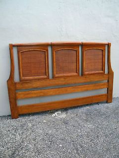 MID CENTURY QUEEN SIZE / FULL SIZE HEADBOARD WITH CANING BY WHITE 