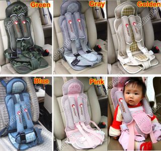   Kids Auto Car Safety Booster Seat Cover Harness Cushion Belt Strap