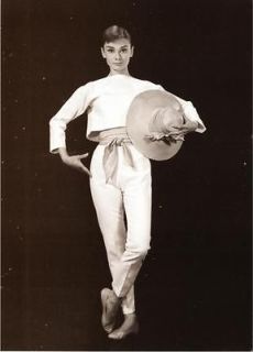 Audrey Hepburn Wearing a Dance Costume Modern Postcard #2