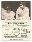 Babe Ruth Miller Huggins 1978 ASCCAS Post Card
