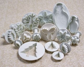   Tree Snowflake Cake Decorating Plunger Sugarcraft Cutters Mould New
