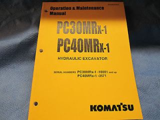 Komatsu PC30MRx 1 PC40MRx 1 Hydraulic Excavator Operation 