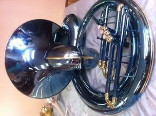 BUESCHER SELMER BBb SOUSAPHONE WITH 26 BELL WITH CUSTOM BLUE LACQUER