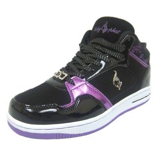 Baby Phat KELLY Womens Black/Purple Casual Lace Up Mid Top Fashion 