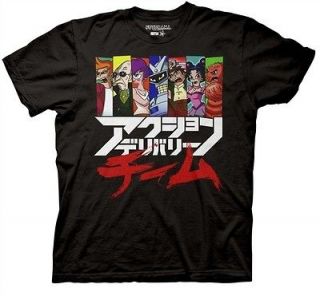 Futurama Anime Characters TV Funny Adult Large T Shirt