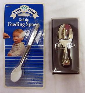 Baby King Soft Tip Feeding Spoon Oneida Silverplate Affection Bent 
