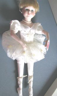 PORCELAIN DOLL BALLERINA DELTON PRODUCT CORP   YOUNG GIRL LACE TUTU 