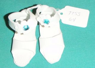   Shoes with Flower & Blue Crystal for 18 Tiffany Taylor Doll TTSS64