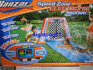 NEW BANZAI Electronic Speed Racer Water Slide Splash Pool