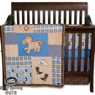 Baby Boy Kid Cowboy Western For Crib Nursery Blanket Theme Bed Linen 