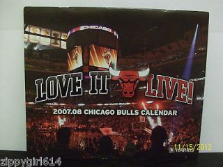 2007.08 Chicago Bulls Calendar LOVE IT LIVE Harris Bank