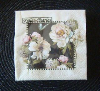 Victorian Rose Beverage Napkins from Keller Charles   has Matching 