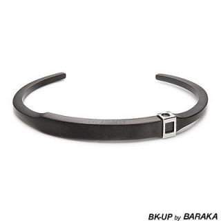 Bk up by BARAKA JEWELRY Italy Black Stainless Steel Bracelet $155