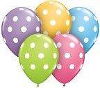 Polka Dot Latex Balloons, 11, Party Decor, Easter, Baby Shower 