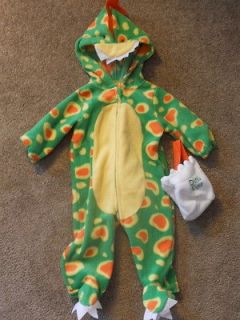 Child Infant Plush Dinosaur Green Yellow Halloween Costume 6   9 