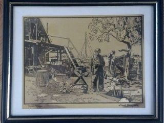 Two Vintage Etching Prints by Lionel Barrymore