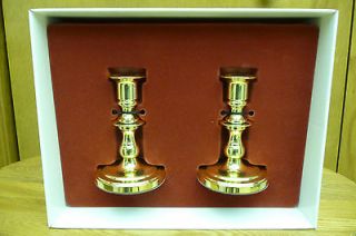 BALDWIN Set/2 Solid Brass 5 Candleholders Candlesticks 7226.030 NEW 