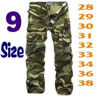 NEW 100% cotton Outdoor Woodland Camouflage Pants CARGO Military PANTS 