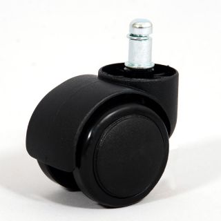 New Black Polyurethane Rubber Office Chair Casters Wheels   Set of 5