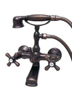   New Oil Rubbed Bronze Clawfoot Bathroom Bath Tub Faucet w/ Hand Shower