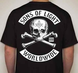 EXCLUSIVE 2XL, T shirt, 2 Sided Print, SONS of LIGHT, Masonic 