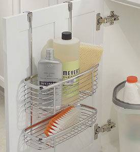 Axis Chrome Over Cabinet Storage Basket and Tray Kitchen Cabinet 