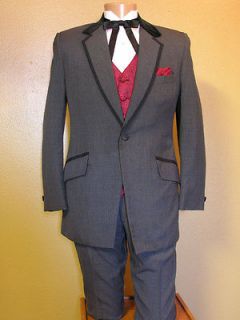 Vintage Grey Baron Tuxedo Coat and Pant Great for Steampunk Retro 
