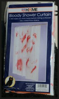 HAUNTED Halloween Prop BLOODY Shower Curtain ( New, 70x72 ) Psycho 