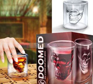 New Crystal Clear Skull Head Shot Glass Glasses for Bar & Barware by 
