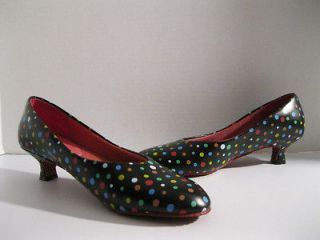 Womens BC Polka Dots Pumps Halloween Clown Shoes Black Size 6
