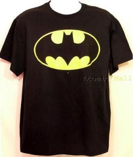 DC Comic Batman T Shirt Classic Bat Signal Light Logo L