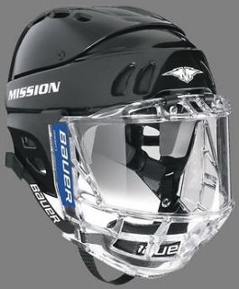   M15 Combo IceHockey Helmet & Bauer Concept II Clear Face Mask shield