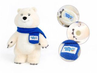 Plush Polar Bear mascot 20cm 8 official product Sochi 2014 Olympic 