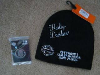 Harley Davidson NWT Knit Cap from Florida with Bonus Harley Emblem Pin 