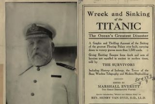 TITANIC DISASTER 14 VINTAGE BOOKS & COPY BARRETT of TITANIC 1912 CD 