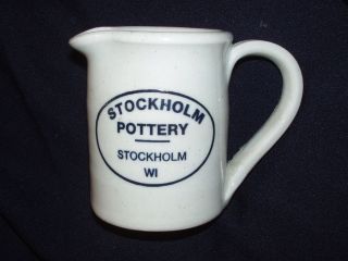 STOCKHOLM POTTERY WISC WISCONSIN WI CREAMER MILLNER