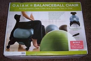 NEW Gaiam Balance Ball Chair Body Balance Stability Gym Exercise 