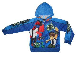 JKJ04 BNWT Boys BEN 10 hooded track jacket XXL Age 9 10