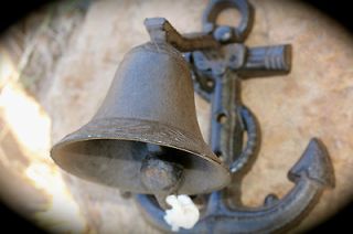   Cast Iron Rustic Nautical Anchor DOOR BELL ~Tiki Door Bell GARDEN