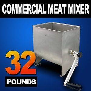 New Commercial Stainless Steel 32 lbs Hand Meat Mixer Blender 