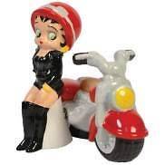 Betty Boop Motorcycle Salt and Pepper MIB