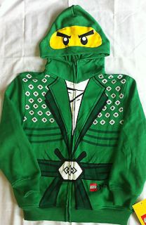 Lego NINJAGO Lloyd Green Ninja Hoodie Boys 6 Sweatshirt Jacket Coat