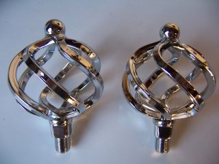 BICYCLE CUSTOM PEDALS TWISTED EARTH CAGE 1/2 CHROME LOWRIDER BEACH 