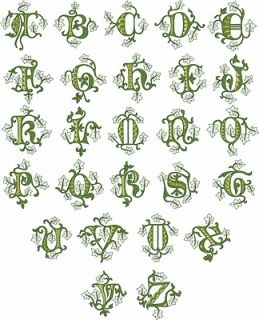   Queen Forest Monograms machine embroidery designs for 4x4 hoop