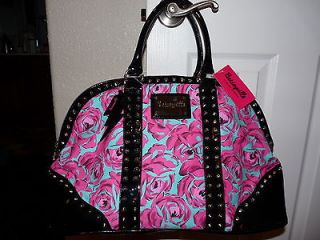 NWT Betsey Johnson Betseyville Spring Rose Dome Travel Weekender Tote 